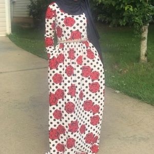 Polka Dot Rose Dress
